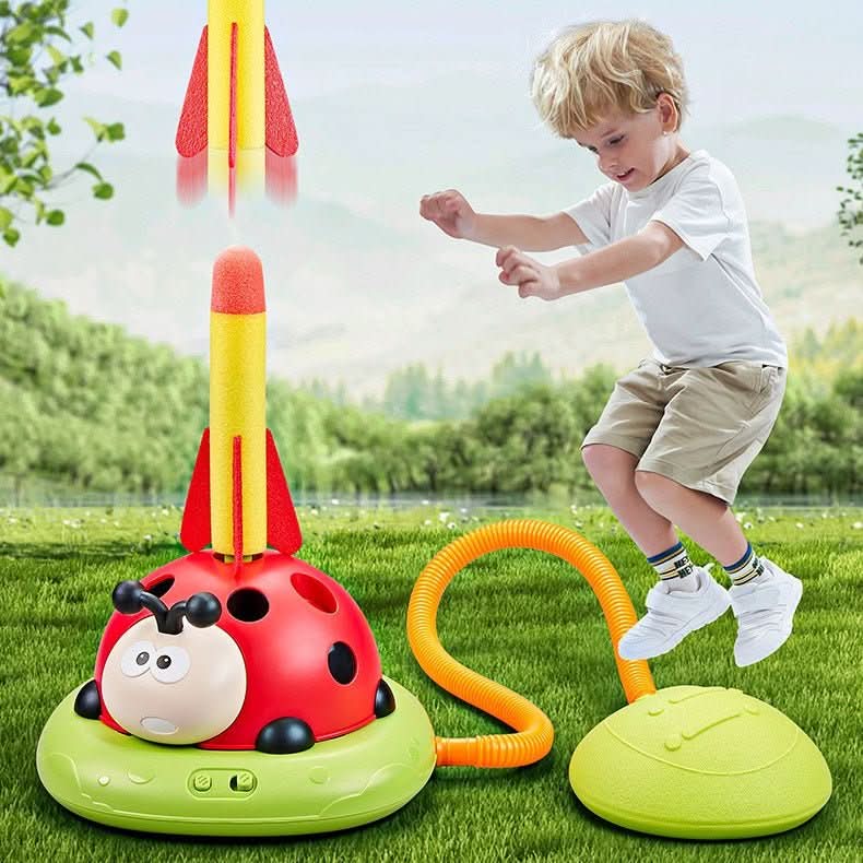 NovaPlay 3-In-1 Activity Kit for Kids Jump Rope Ring Toss Pedal Rocket