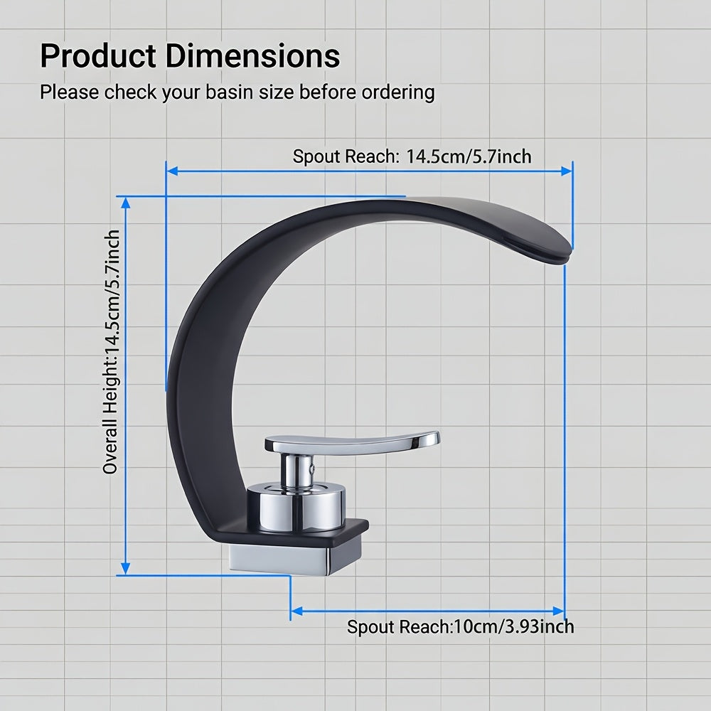 Rubinetto per lavabo a cascata con specchio
