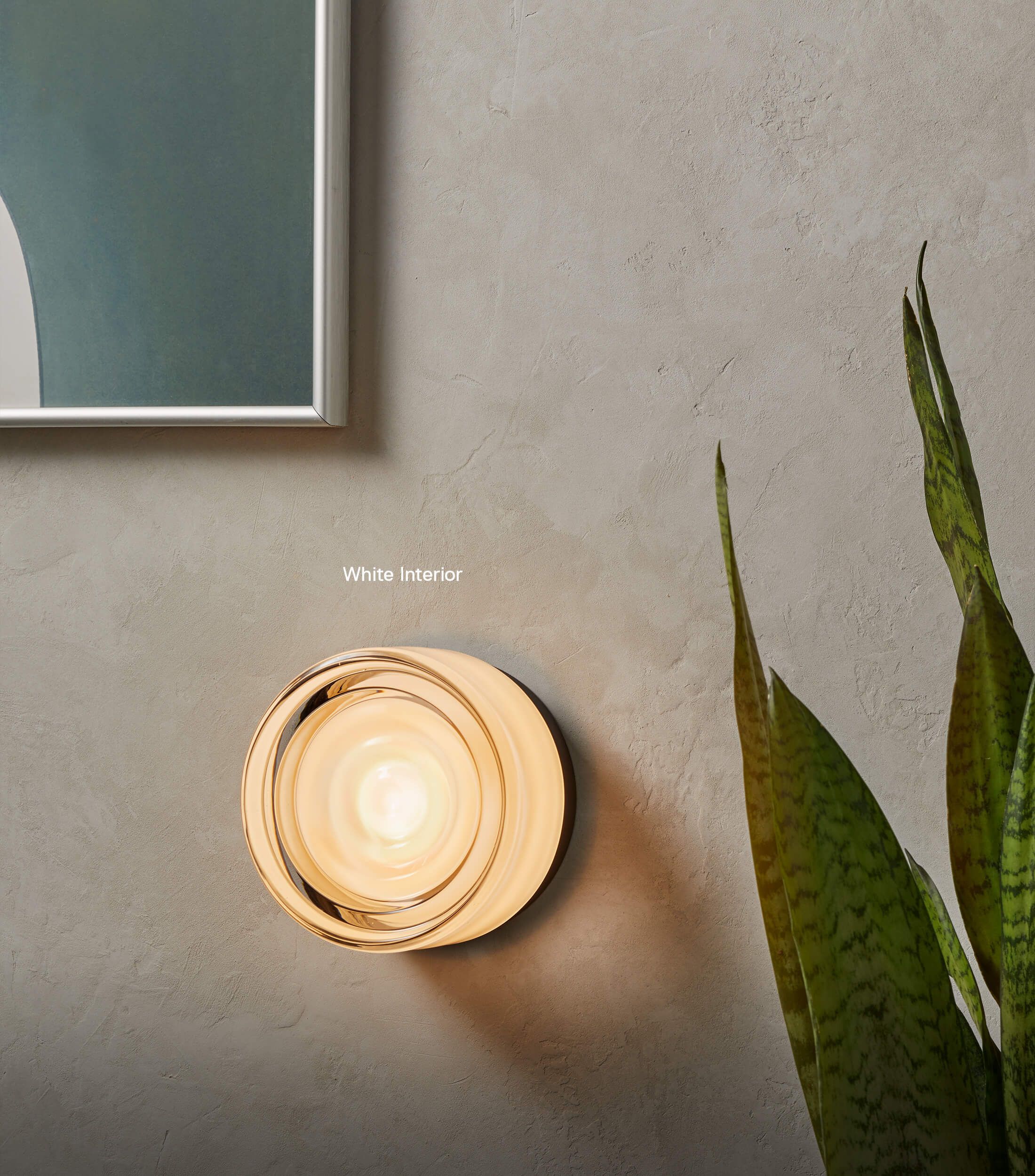 IP65-klassificeret TML Ripple moderne væglampe med hærdet glasskærm og berøringskontakt