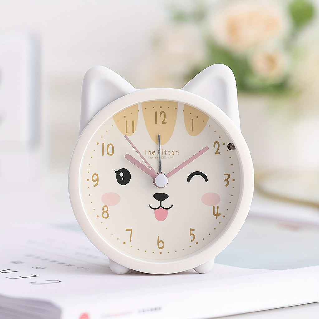 Tavşan Şeklinde Çocuk Saati Sessiz Alarm ve Gece Lambasıyla