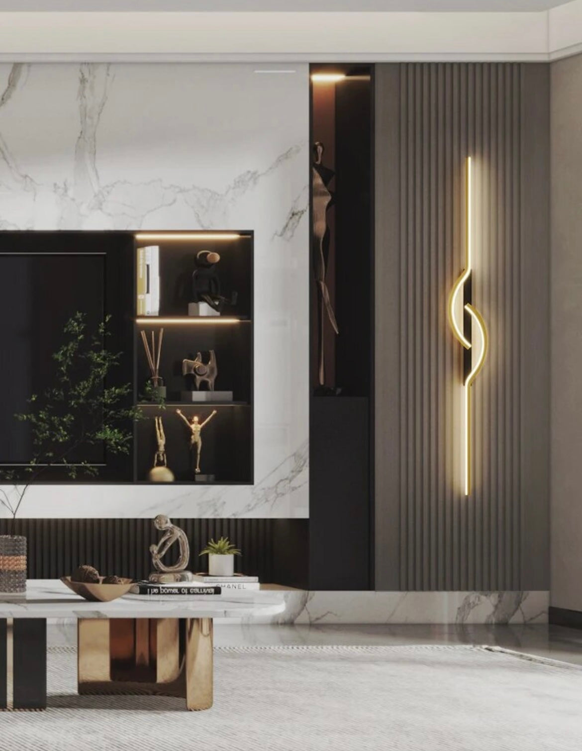 LumaArc Moderní nástěnná lampa z hliníku a akrylu s LED osvětlením