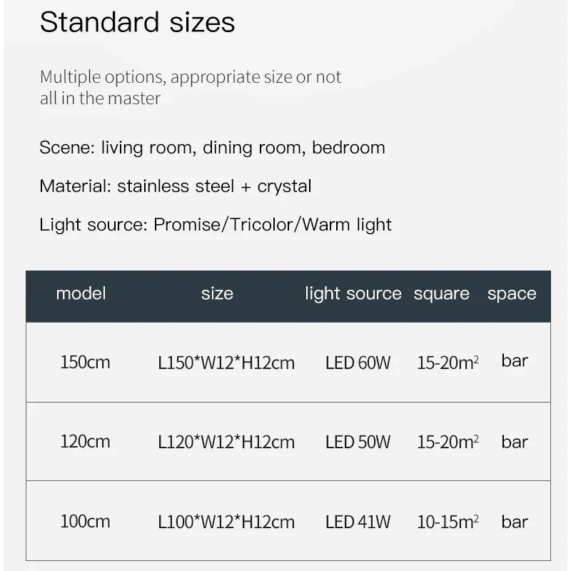 Křišťálové závěsné svítidlo LyraRect s úspornými LED