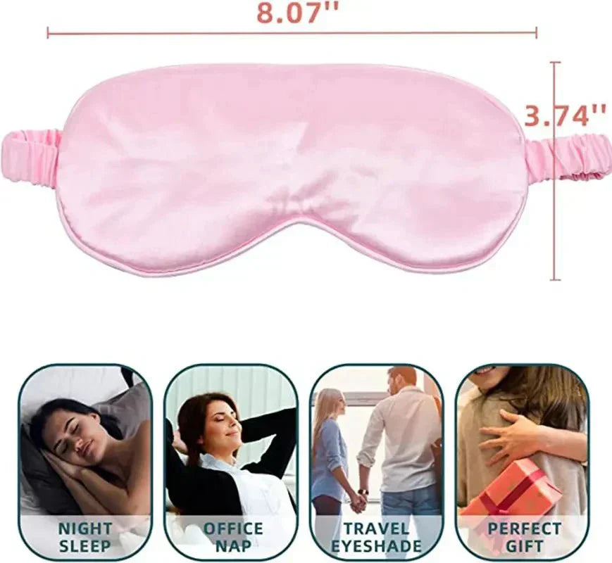 Mascherina per Dormire Leggera in Tessuto Effetto Seta LuminaSilk per Sonno Rilassato
