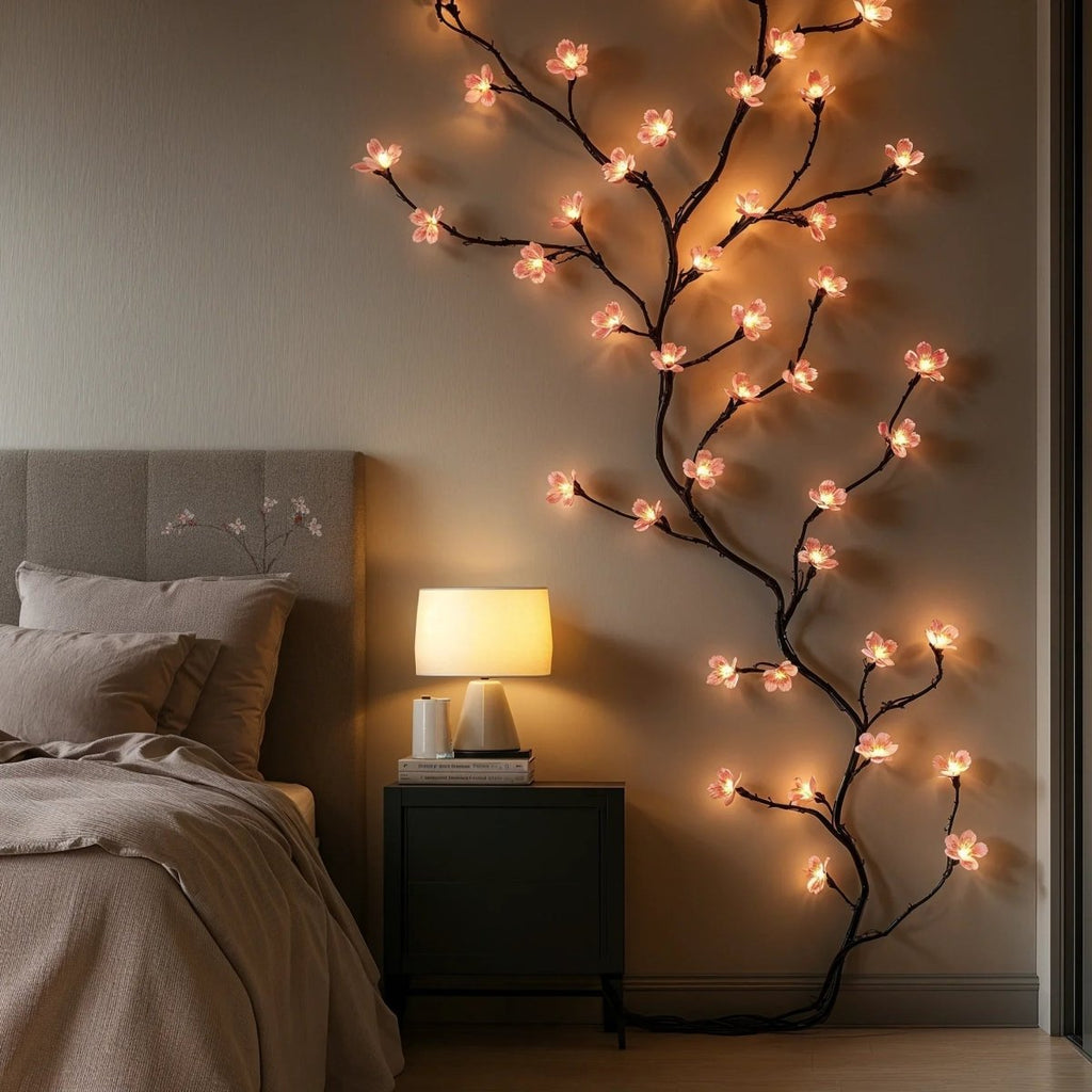 LumiGlow 1,6 m LED-Lichterkette mit warmweißem und sanftem rosa Leuchten
