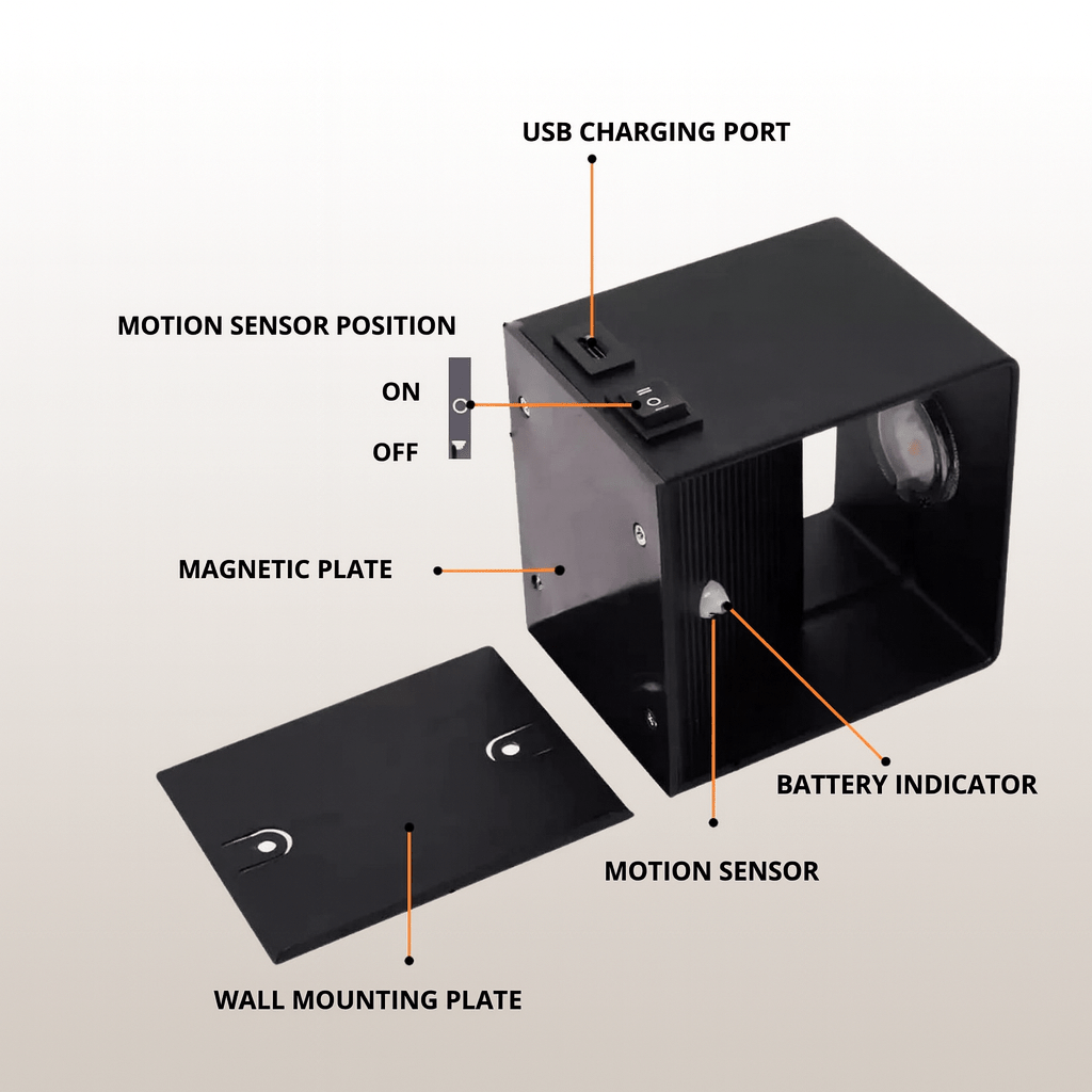 Luce da Parete LED Wireless LumaFlex con Fascio Regolabile