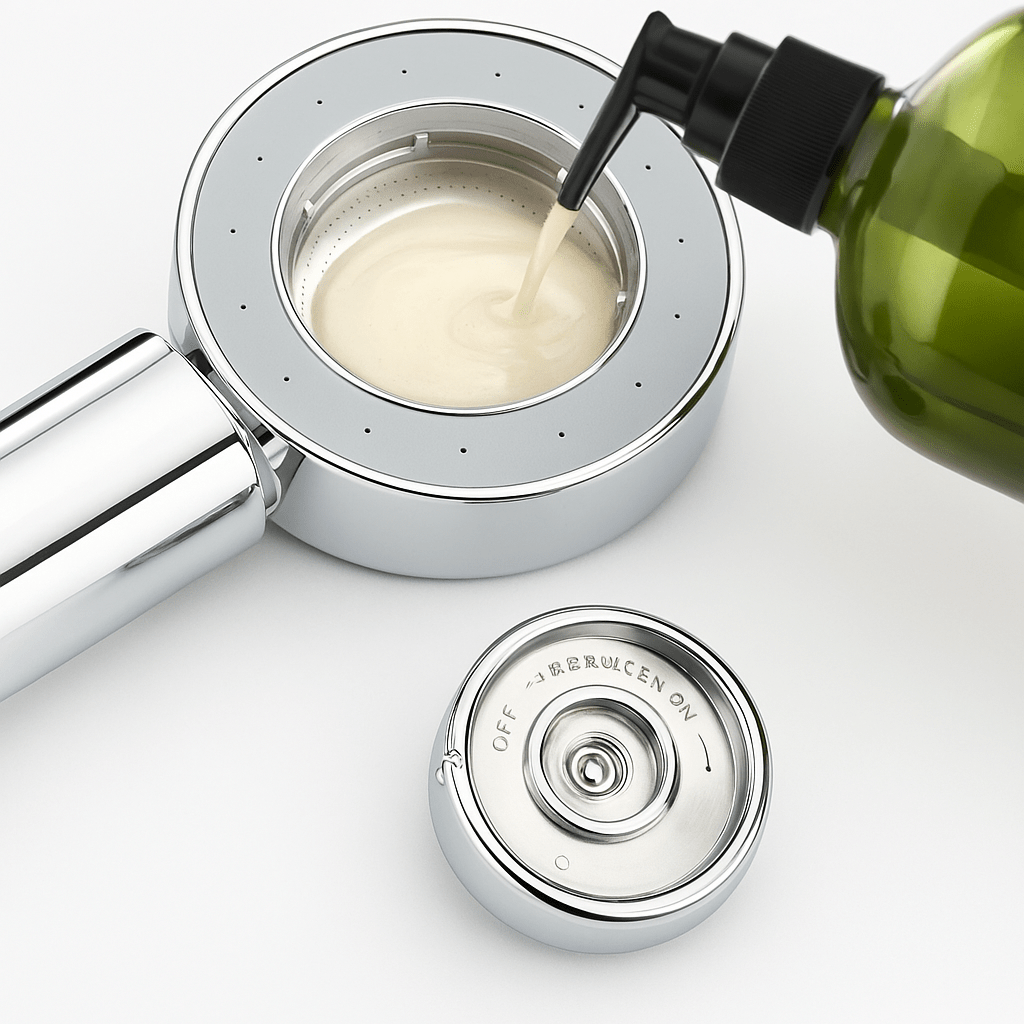NovaFlow Double-Sided High-Pressure Shower Head With Integrated Soap Dispenser