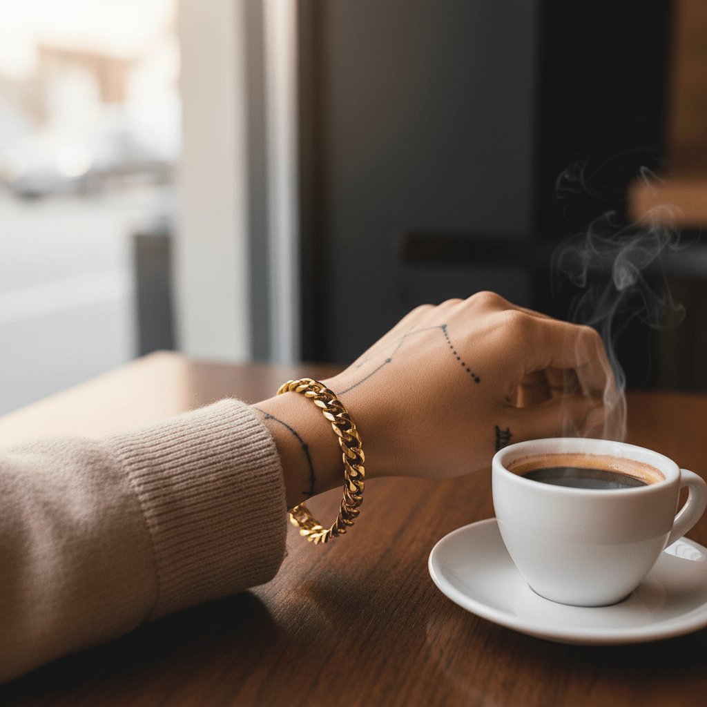 Aurum Edge: Stilfuldt Armbåndsur med Elegant Styrke på Håndleddet