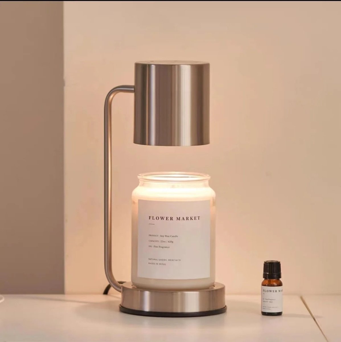 CalmGlow Ceramic Scent Lamp for Essential Oils and Cozy Ambiance