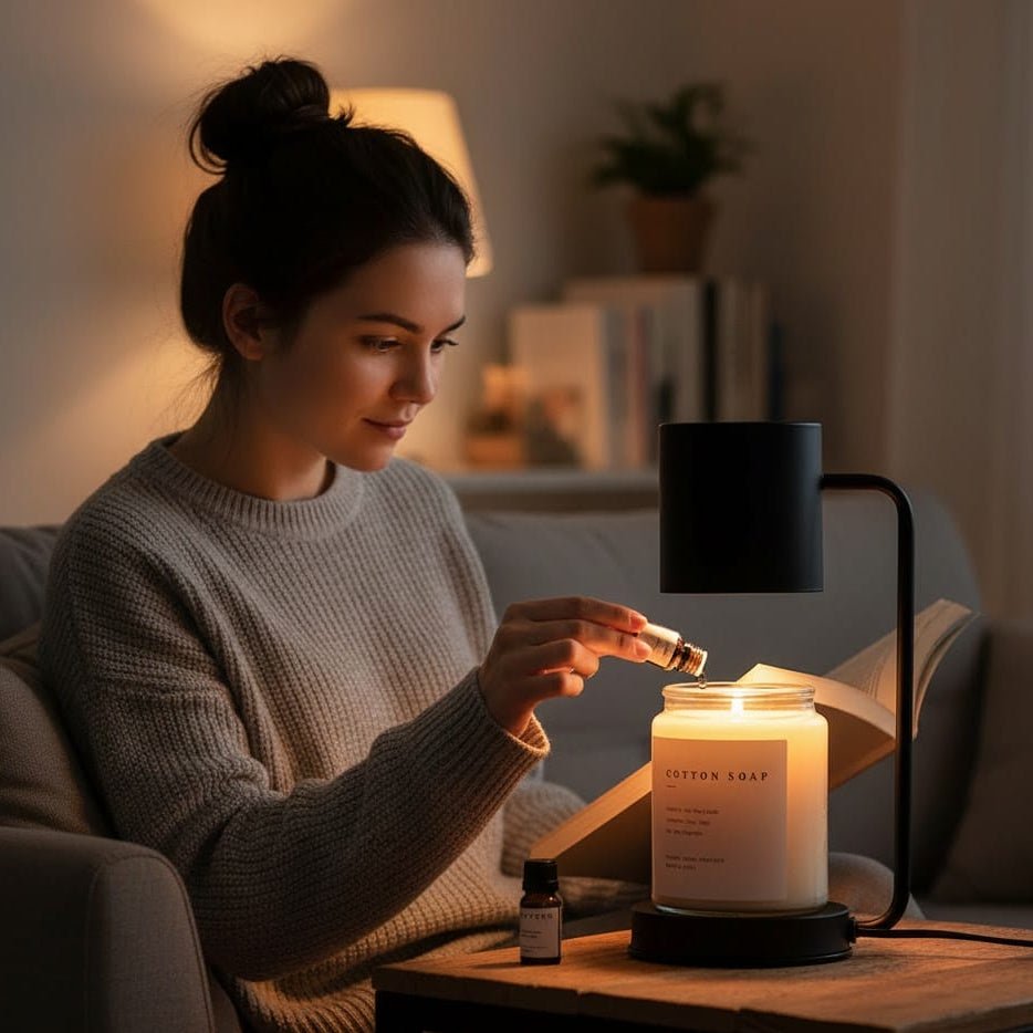 CalmGlow Ceramic Scent Lamp for Essential Oils and Cozy Ambiance