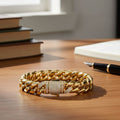 Aurelian 18K vergoldetes Sterling-Silber Cuban-Armband