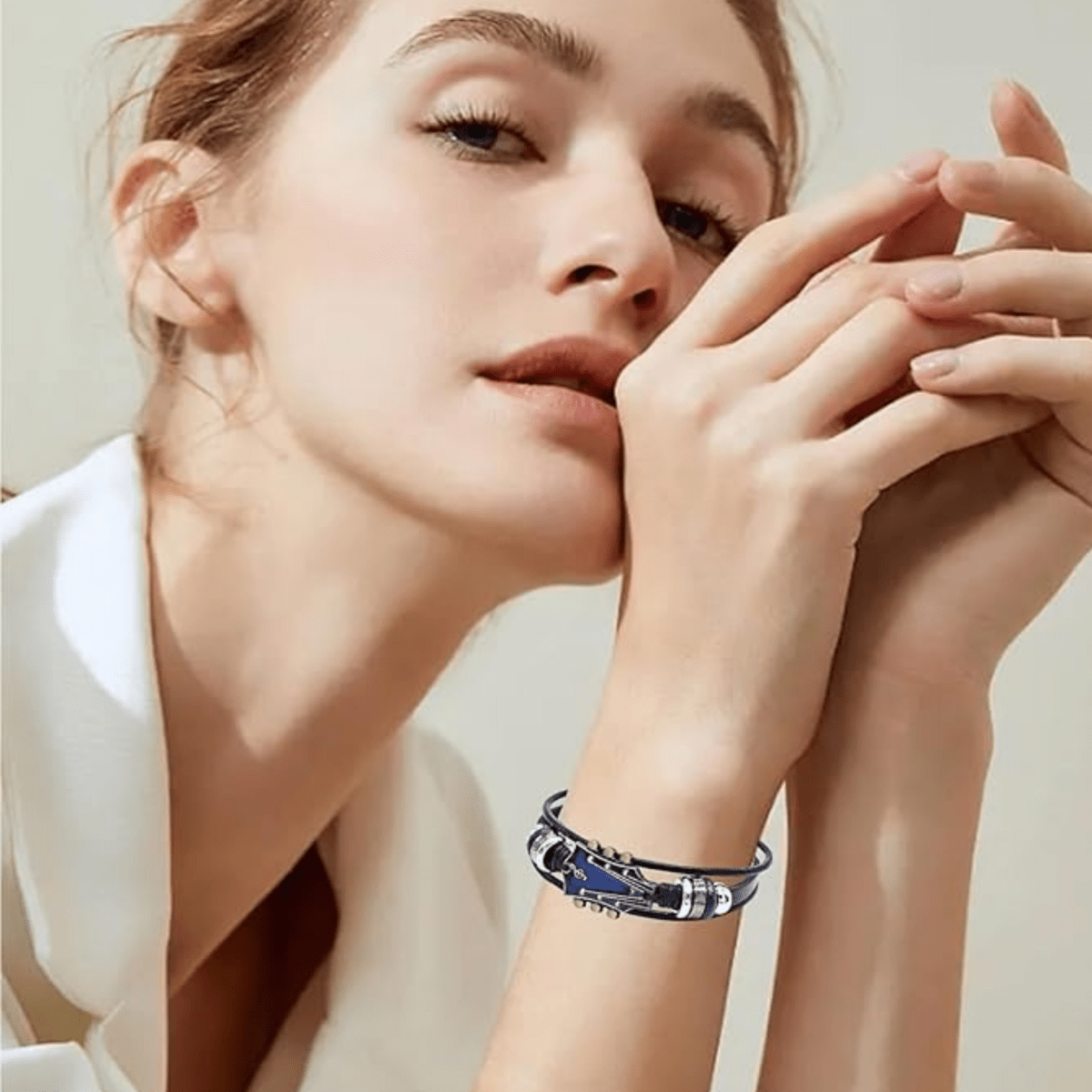 Chordline Leather Bracelet With Guitar-Inspired Design