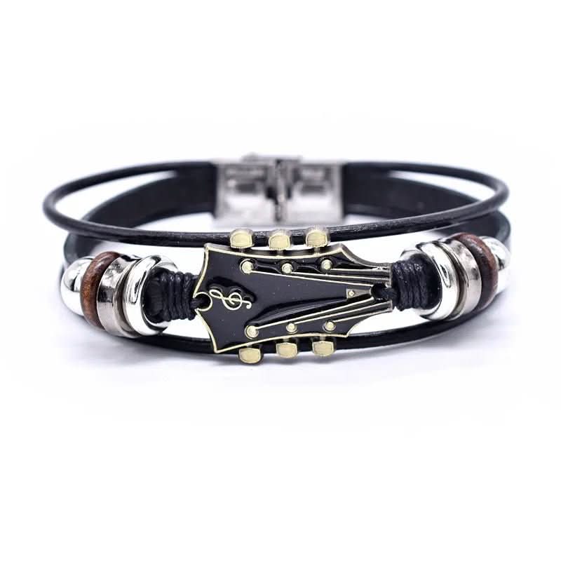 Chordline Leather Bracelet With Guitar-Inspired Design