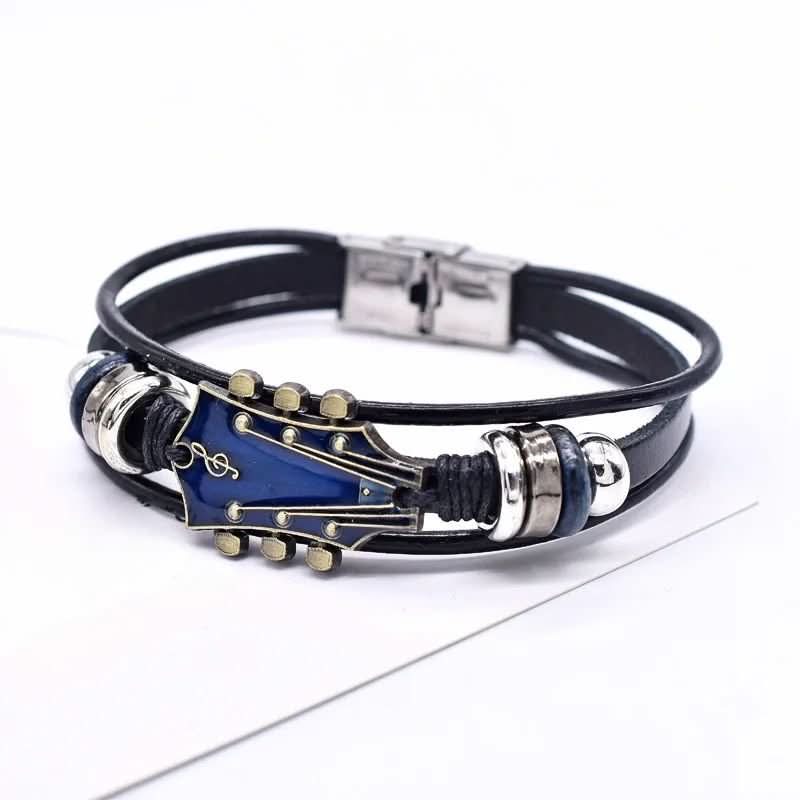 Chordline Leather Bracelet With Guitar-Inspired Design