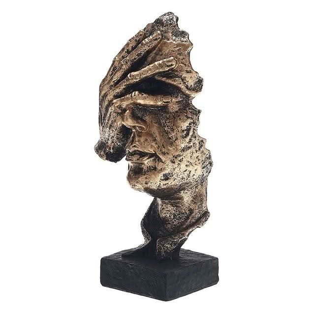 Elara Abstract Golden Sculpture In Nordic Design For Home Decor