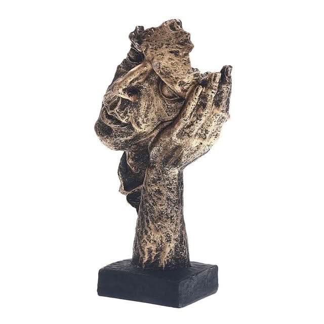 Elara Abstract Golden Sculpture In Nordic Design For Home Decor