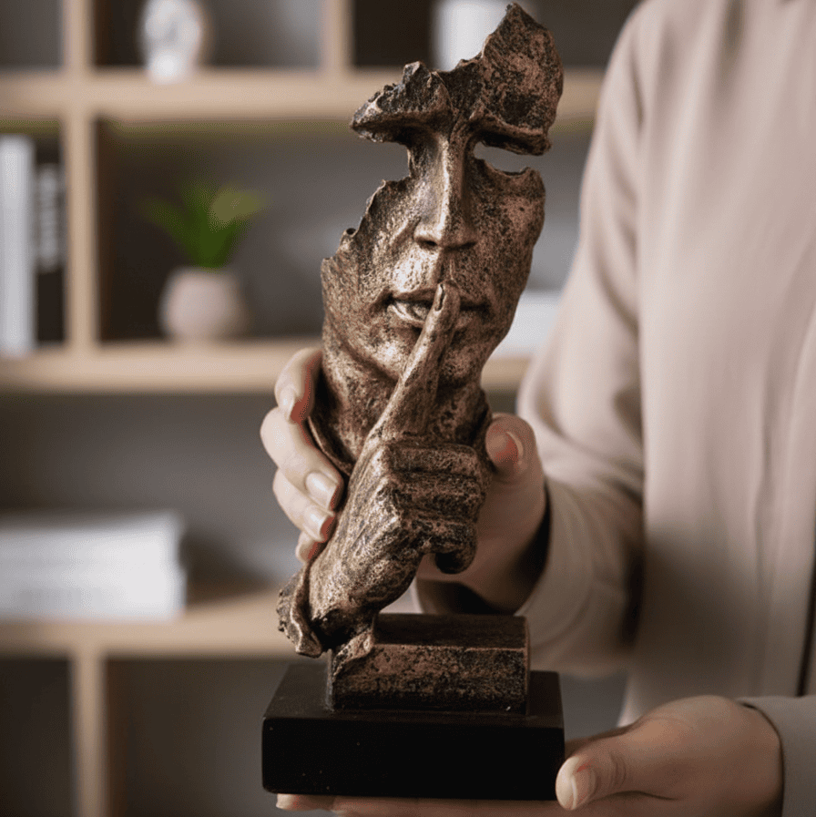 Elara Abstract Golden Sculpture In Nordic Design For Home Decor