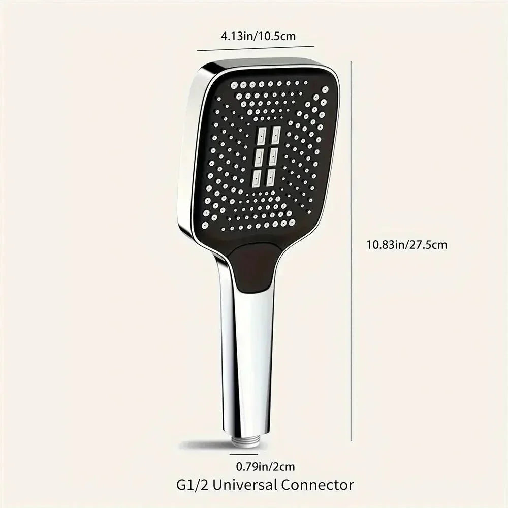 AquaPulse Adjustable High Pressure Handheld Shower Head With Three Spray Modes