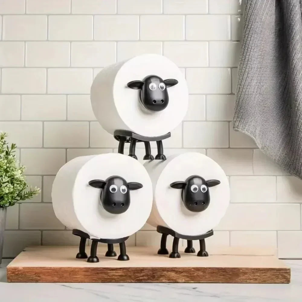 Fluffo Cute Sheep Toilet Paper Holder For Playful Bathrooms