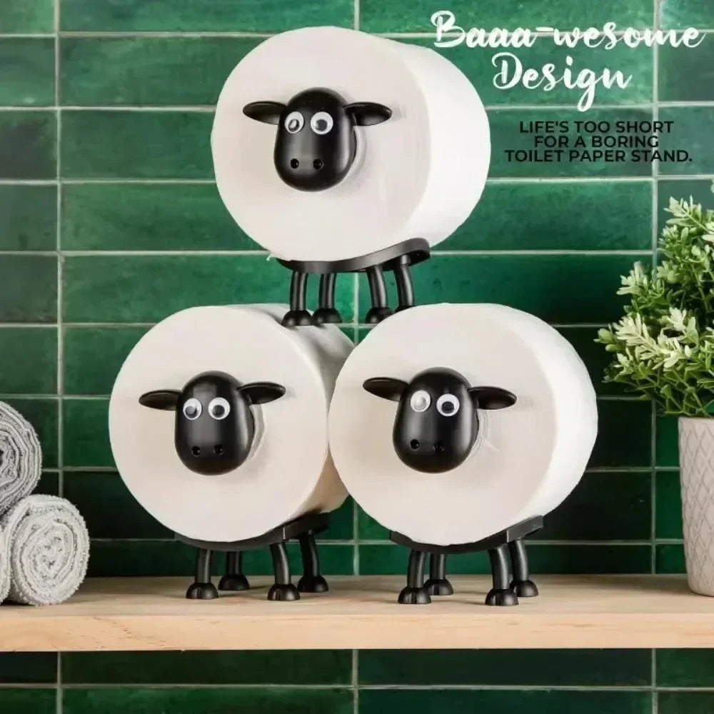 Fluffo Cute Sheep Toilet Paper Holder For Playful Bathrooms