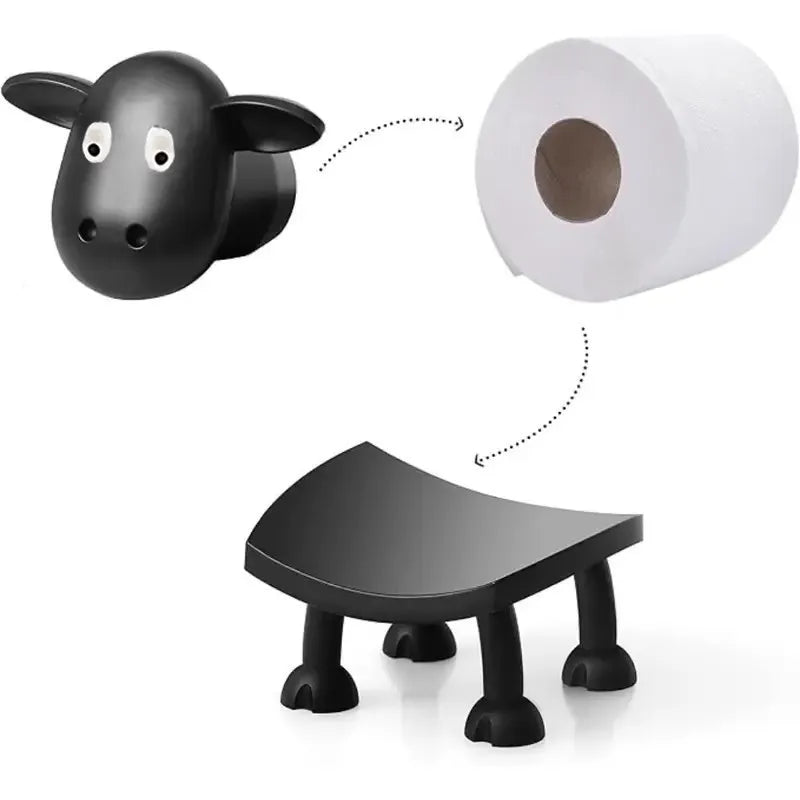 Fluffo Cute Sheep Toilet Paper Holder For Playful Bathrooms