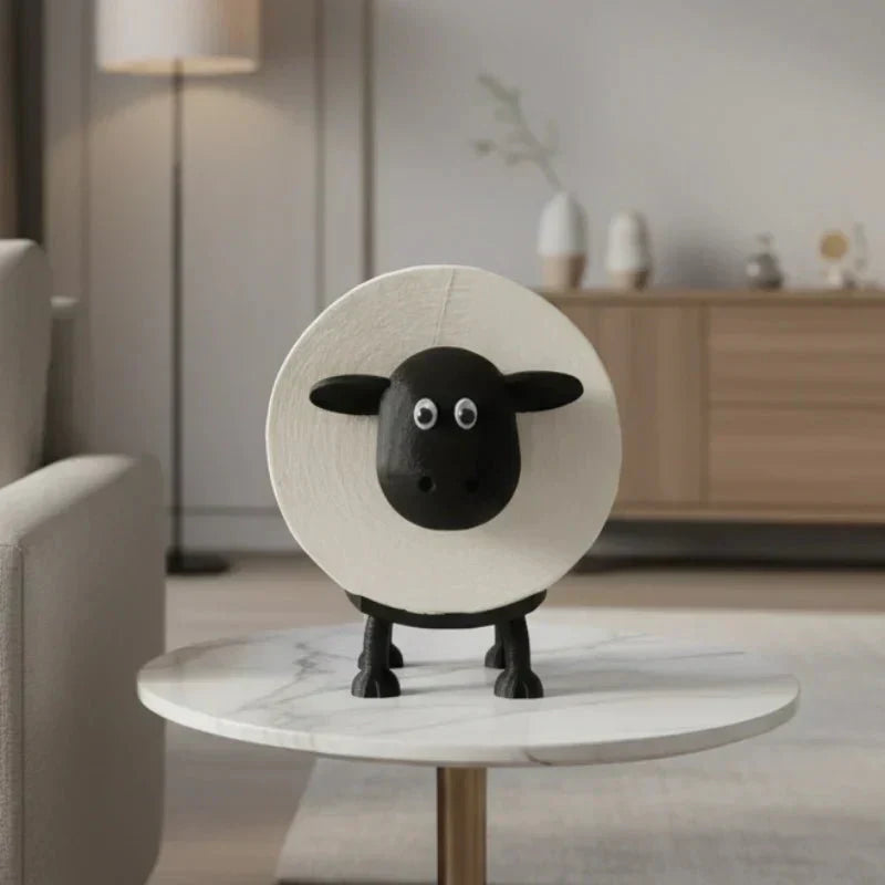 Fluffo Cute Sheep Toilet Paper Holder For Playful Bathrooms