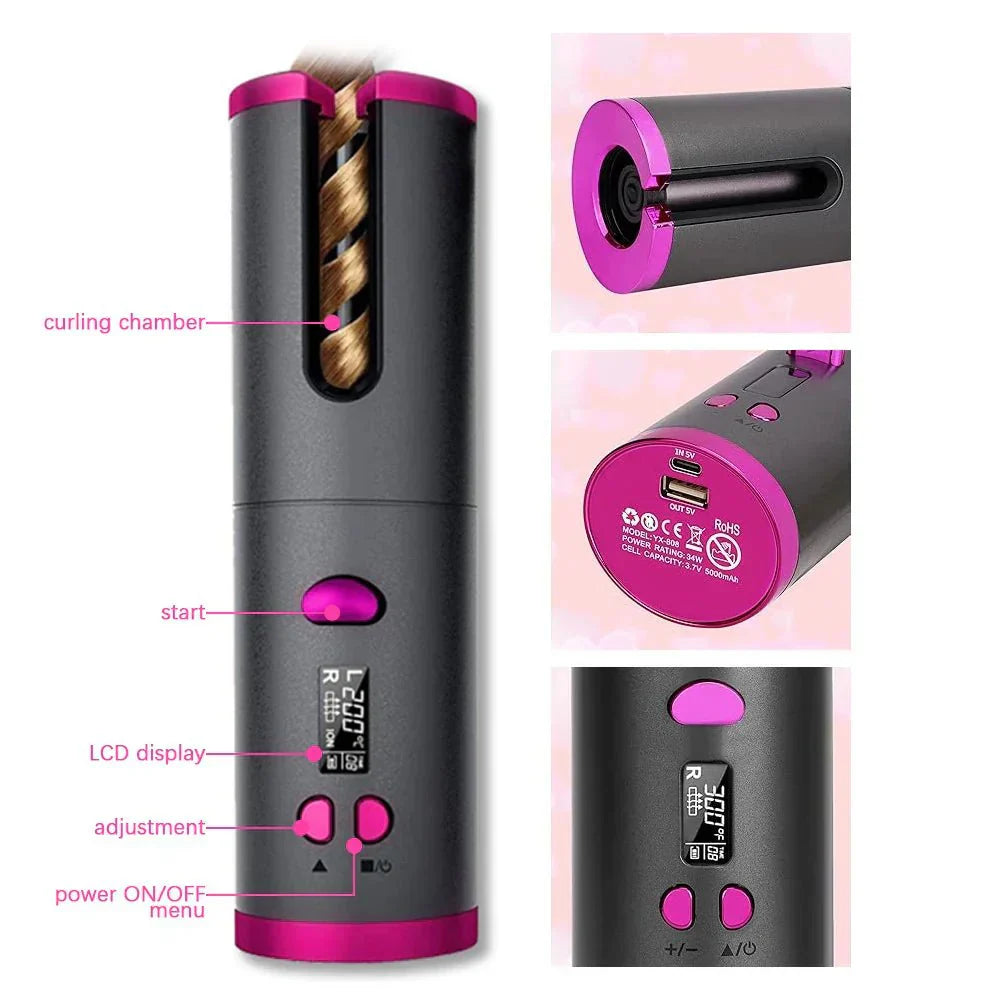 AeroCurl Pro Cordless Curling Iron With Ceramic Technology