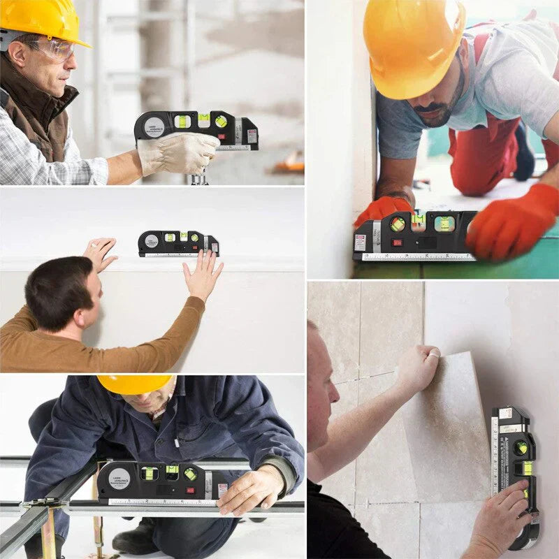 Minden egyben lézeres mérőeszköz vízmértékkel és mérőszalaggal