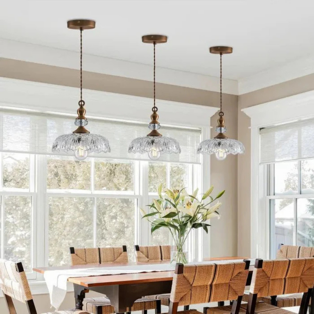 Solenne | Vintage-Inspired Glass Pendant Lamp