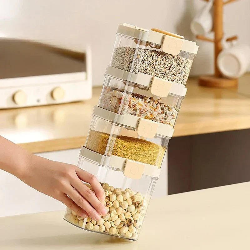 AeroSeal Airtight Storage Container Set For Grains, Spices, And Pantry Organization
