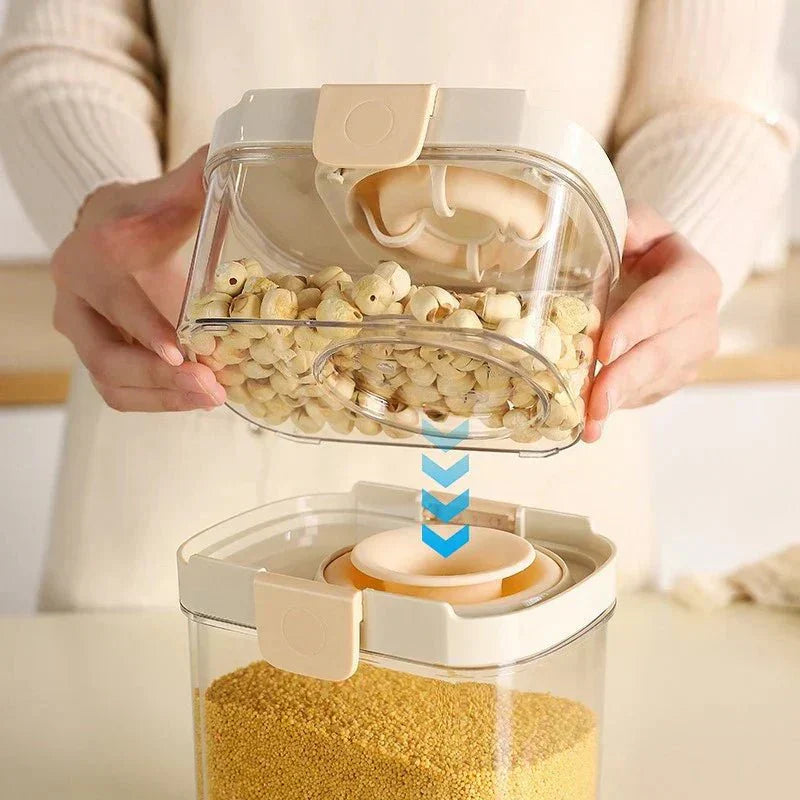 AeroSeal Airtight Storage Container Set For Grains, Spices, And Pantry Organization
