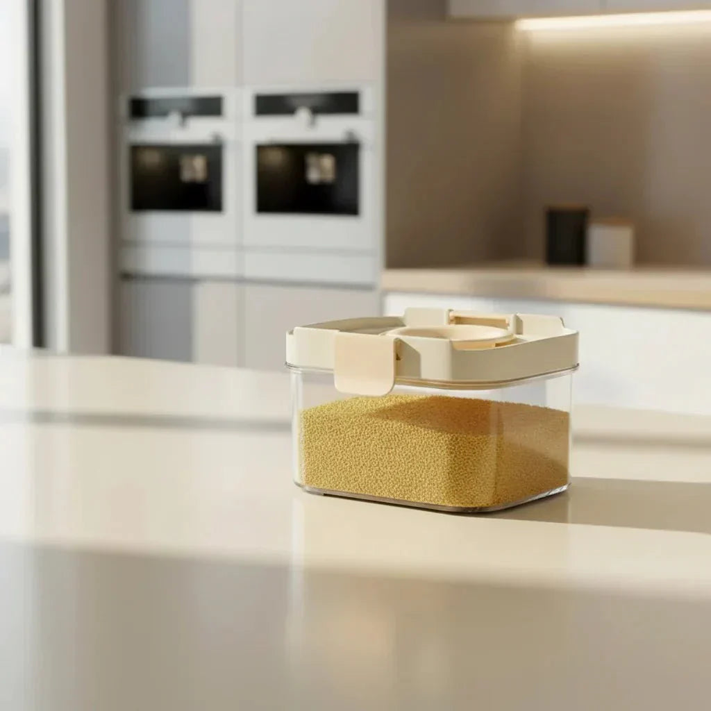 AeroSeal Airtight Storage Container Set For Grains, Spices, And Pantry Organization