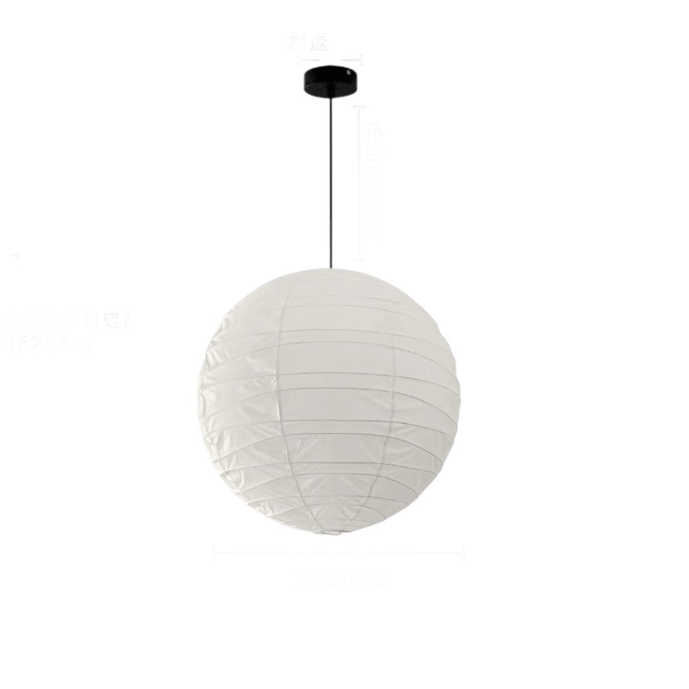 Lampada a sospensione Akari in carta di riso bianca, diametri 30/45/55 cm, design giapponese