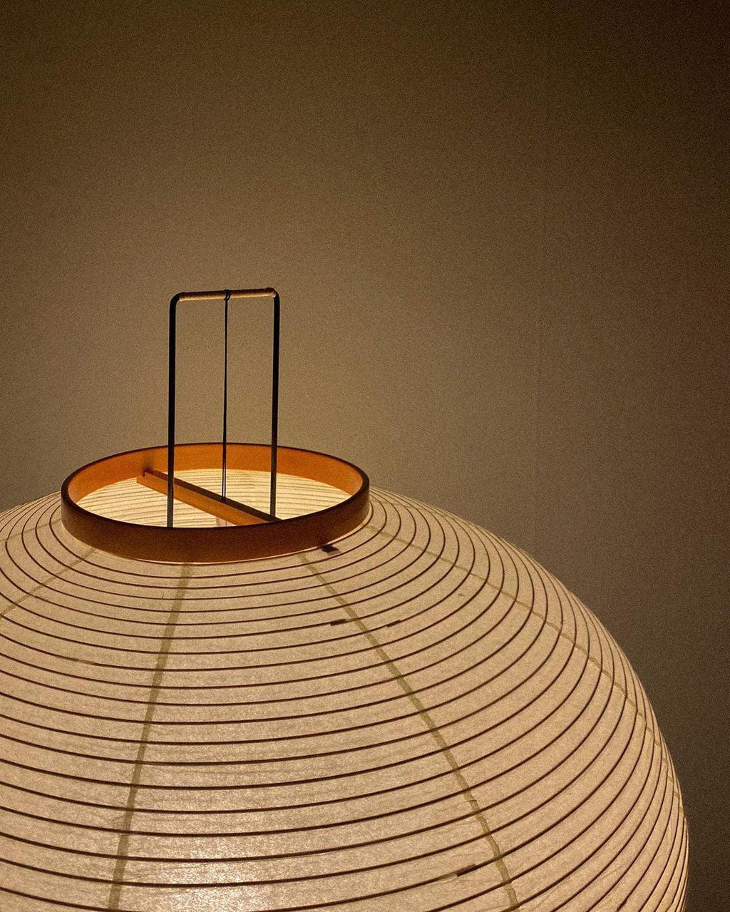 Akari Mulberry papir gulvlampe i metal, japansk stil til stuer
