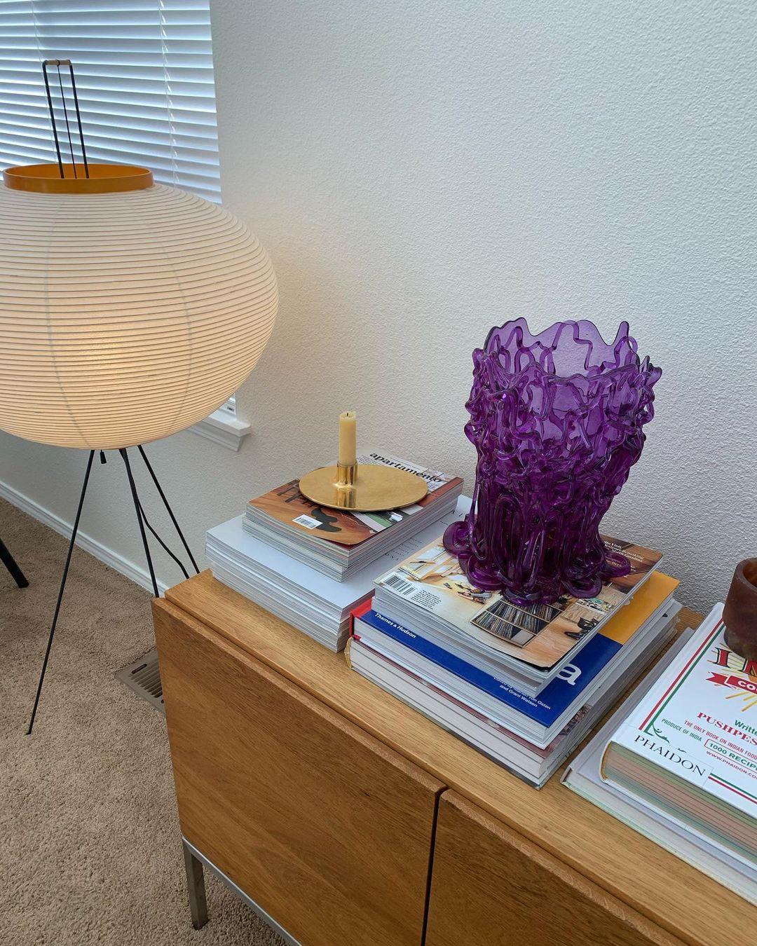 Akari Mulberry papir gulvlampe i metal, japansk stil til stuer