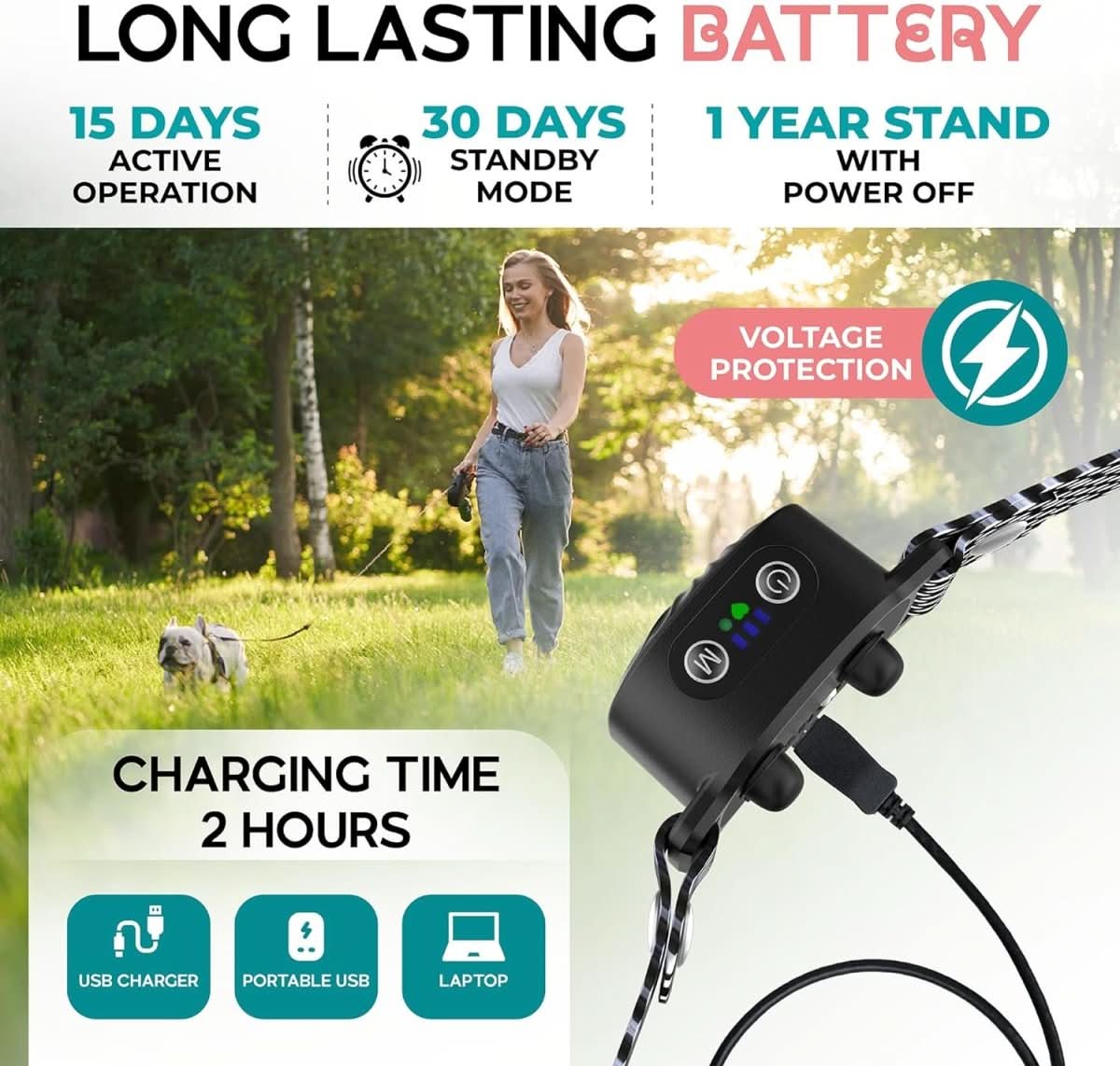CalmPaw Mini Gentle Anti Bark Collar With Sound And Vibration For Small Dogs