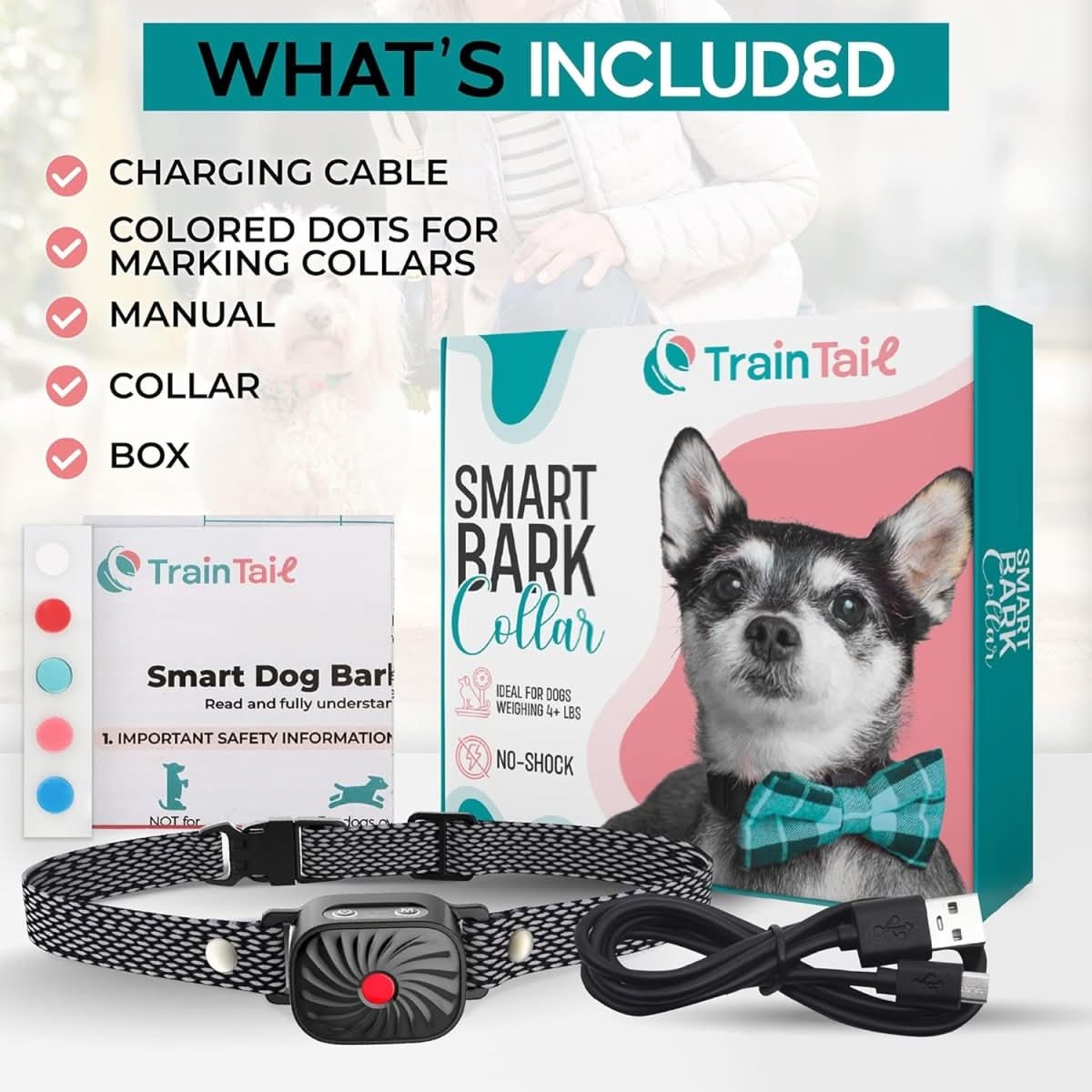 CalmPaw Mini Gentle Anti Bark Collar With Sound And Vibration For Small Dogs
