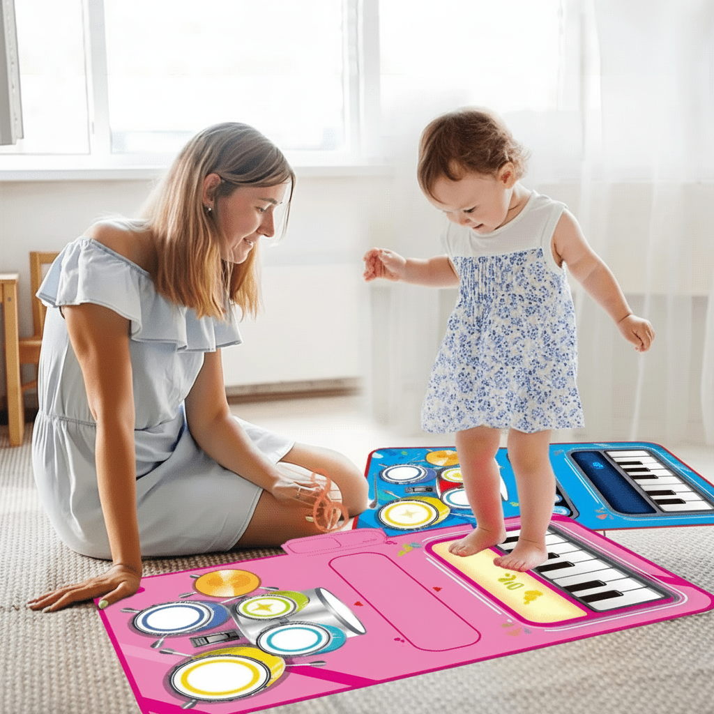MelodyStep Sound Mat Interactive Music Mat For Kids With Five Instruments