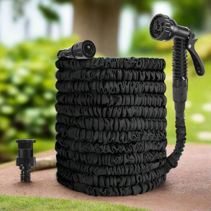 Tubo da giardino e per auto espandibile ad alta pressione con flessibilità a 360° e struttura resistente