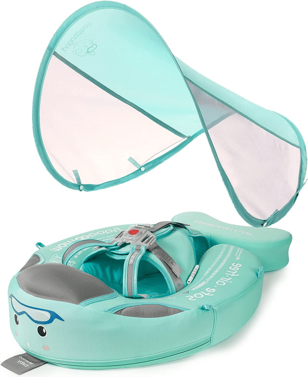 Canopy Anello da Nuoto per Bambini con Protezione Solare e Motivo Animale