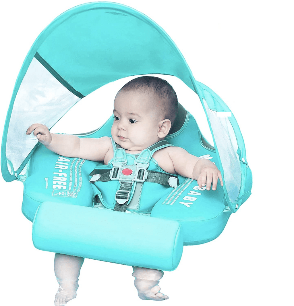 Canopy Anello da Nuoto per Bambini con Protezione Solare e Motivo Animale