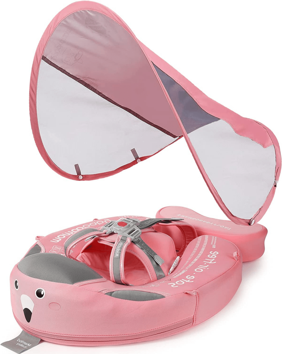 Canopy Anello da Nuoto per Bambini con Protezione Solare e Motivo Animale