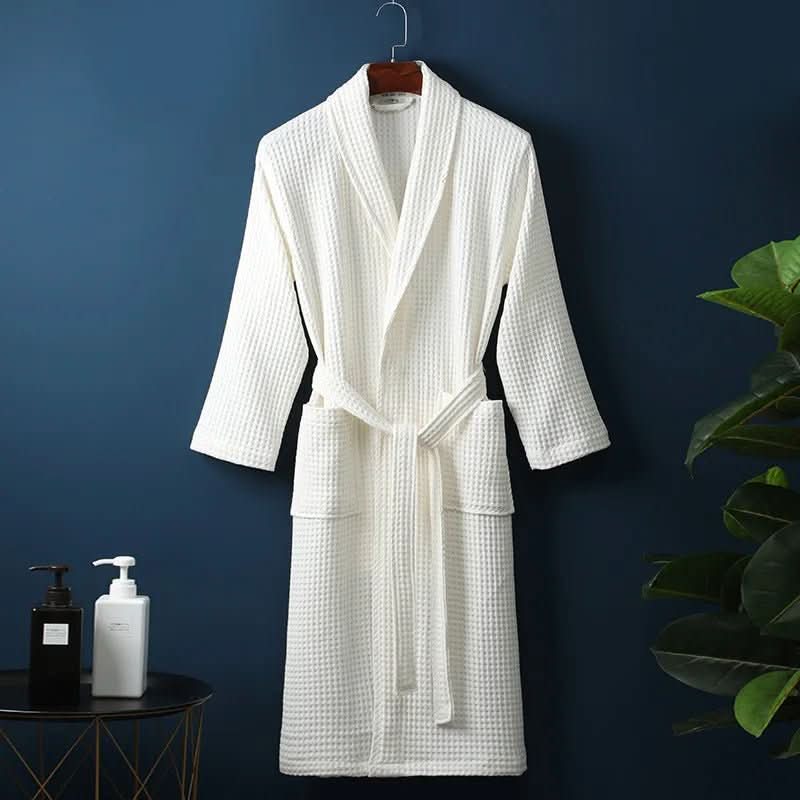 CloudWeave Robe Unisex Waffle Texture Bathrobe Lightweight