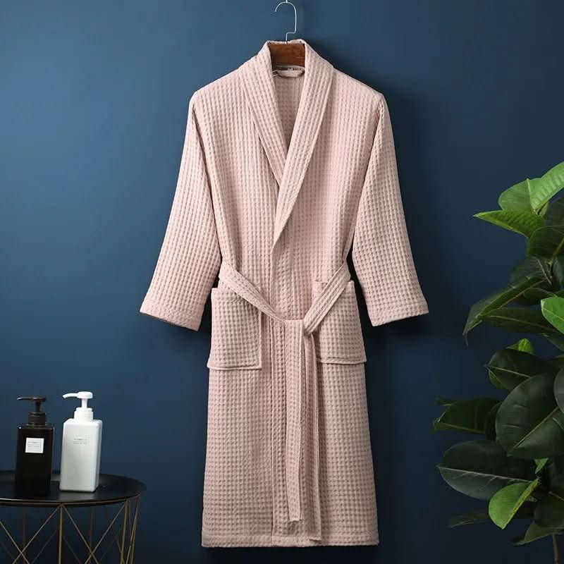 CloudWeave Robe Unisex Waffle Texture Bathrobe Lightweight
