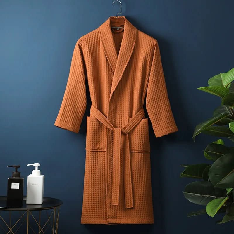CloudWeave Robe Unisex Waffle Texture Bathrobe Lightweight