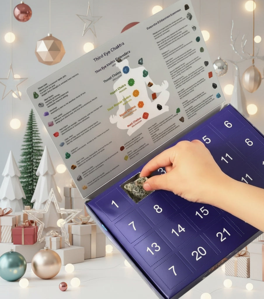 Gleamstone Advent Gem Calendar 2025 - 24 Natural Gemstones For Christmas Countdown