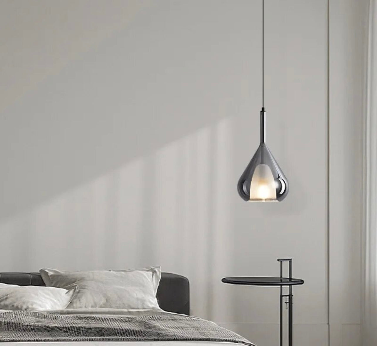 Nova Kropla Chromowana Lampa Wisząca Z Nowoczesnym LED