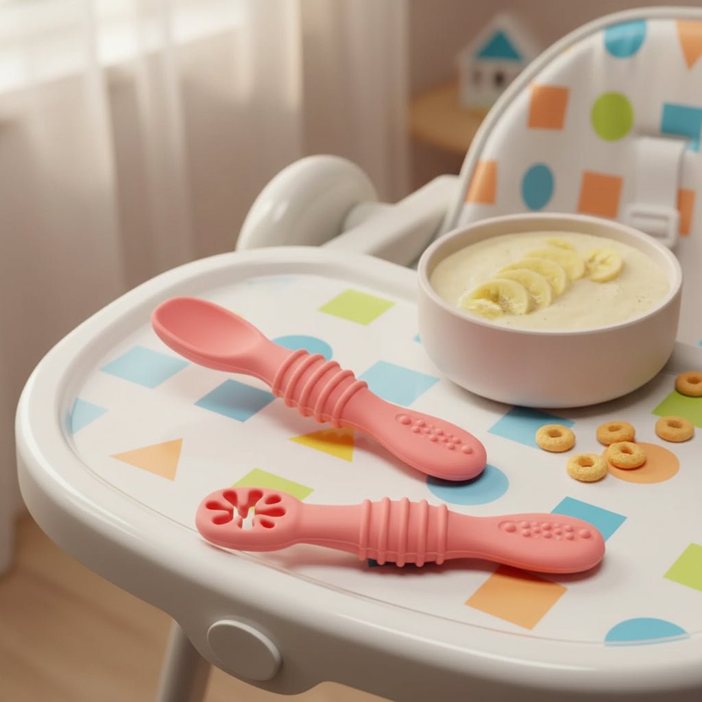GentleBite měkká silikonová lžička pro krmení miminek pro každodenní použití