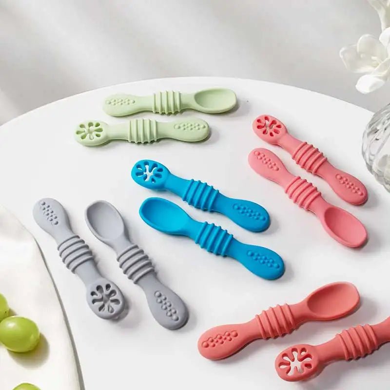 GentleBite měkká silikonová lžička pro krmení miminek pro každodenní použití