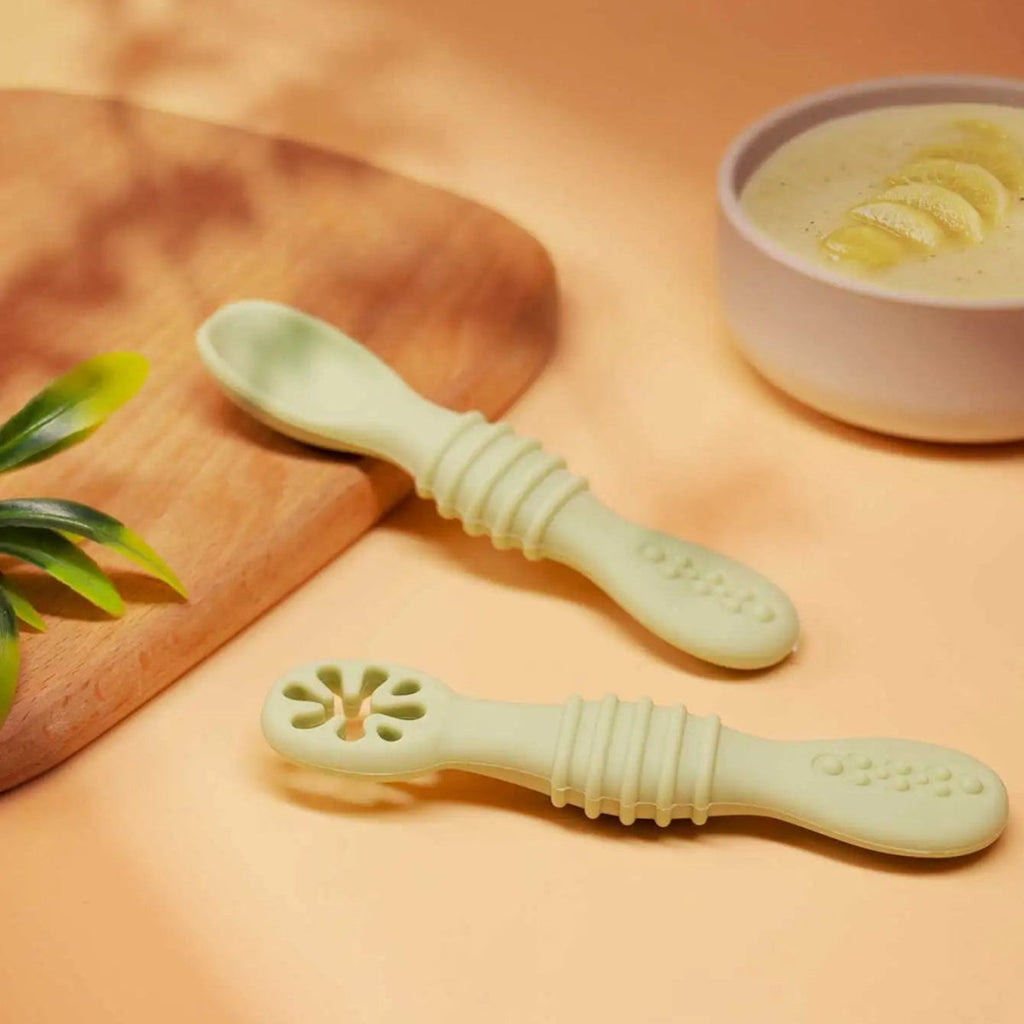 GentleBite měkká silikonová lžička pro krmení miminek pro každodenní použití