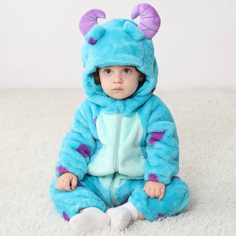 CuddleSprout Animal Baby Overall With Fluffy Comfort And Zipper Access